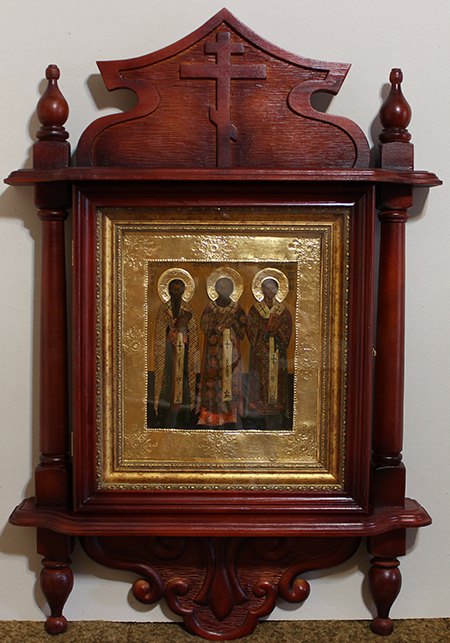 Икона Три святителя Василий Великий, Григорий Богослов и Иоанн Златоуст
